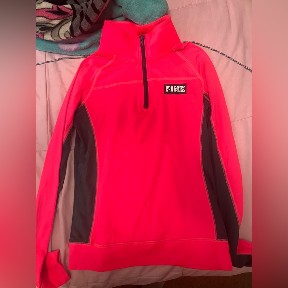 PINK Victoria's Secret Neon Pink Zip-Up